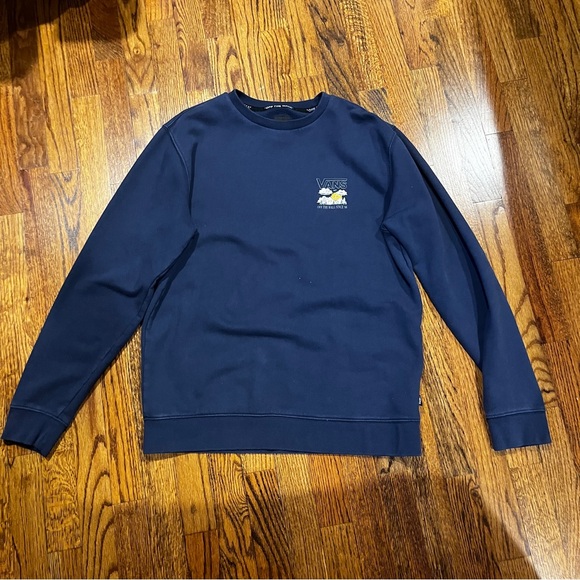 Vans Off The Wall Navy Blue Crewneck Sweater - Size Medium - Picture 4 of 5